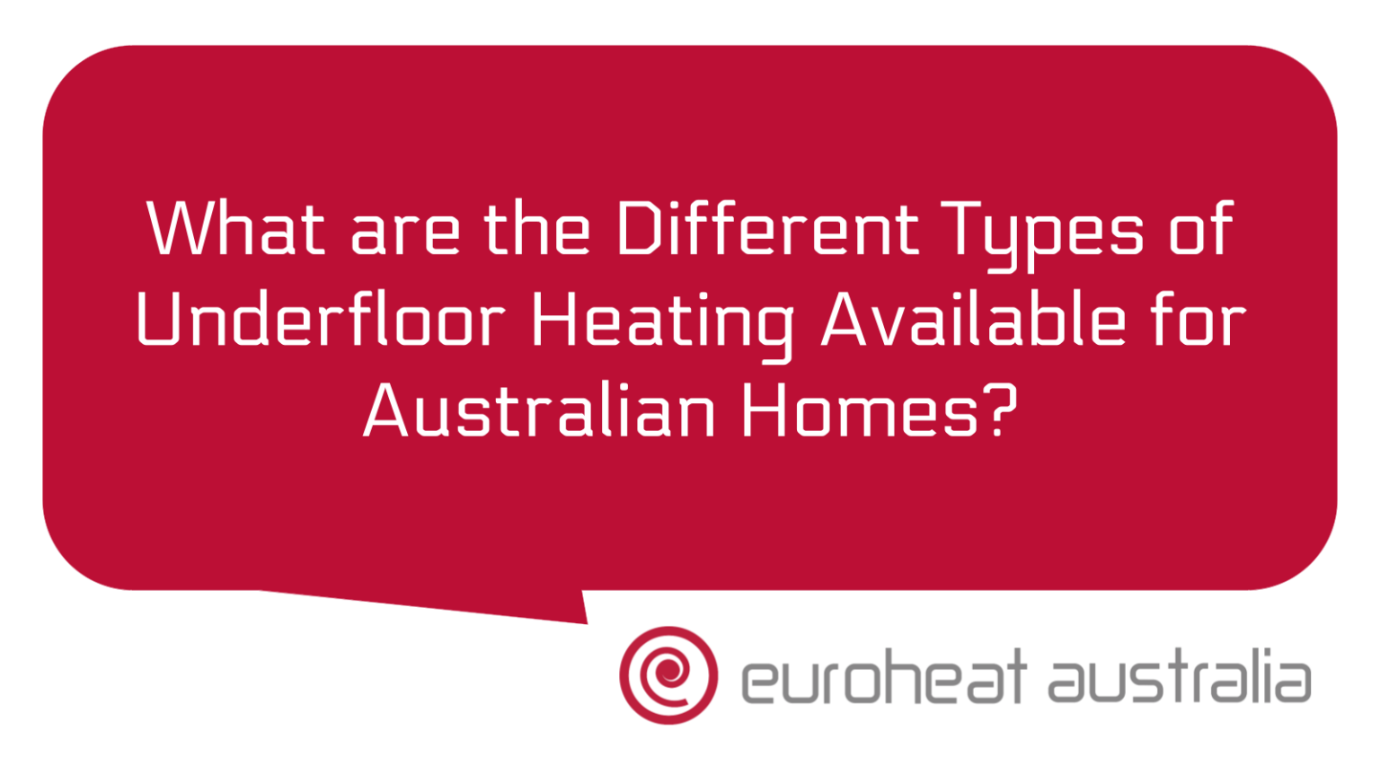 What are the Different Types of Underfloor Heating Available for ...